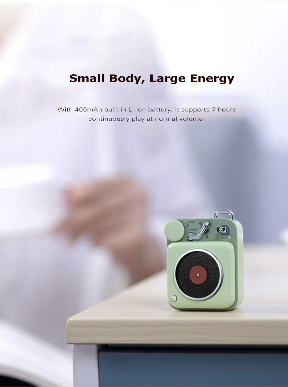 B612 Smart Mini Wireless Speaker Music Player APP Controller from Xiaomi youpin- Green Snake
