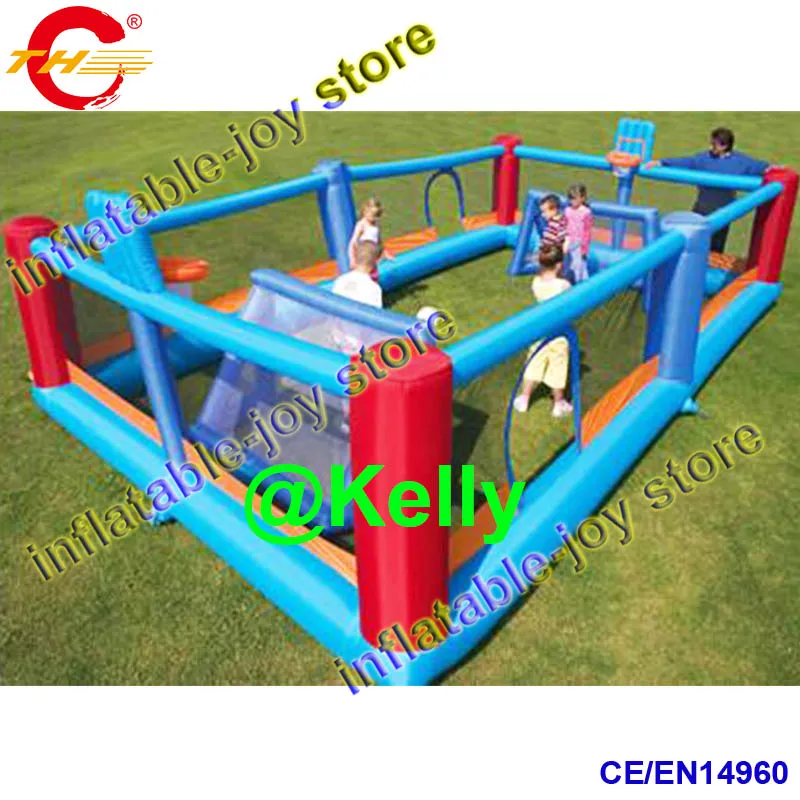 free shipping 2 in 1 inflatable sport game, inflatable basketball hoop