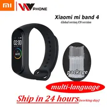 Original XiaoMi Mi Band 4 Smart Wristband Fitness Bracelet MiBand Band 4 Heart Rate Time Big Touch Screen Message Smartband