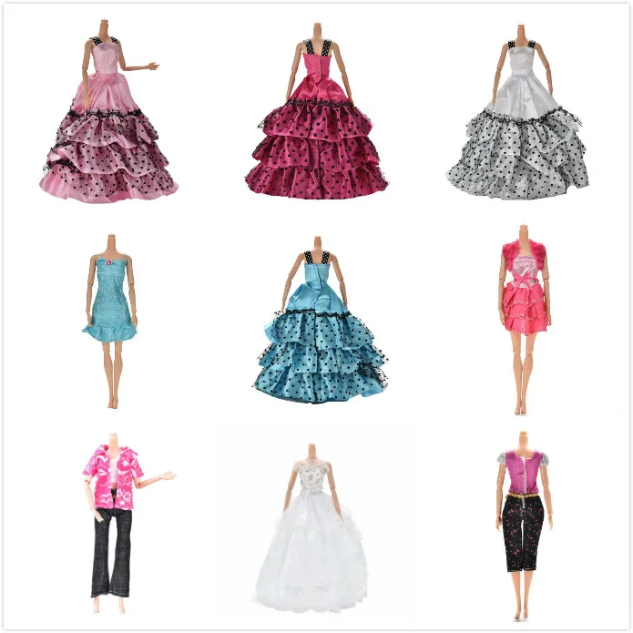

One Set Original Doll Clothes Wedding Dress Leisure Skirt Party Gown For Original Doll Girl Best Gift Doll Coat Pants Shoes