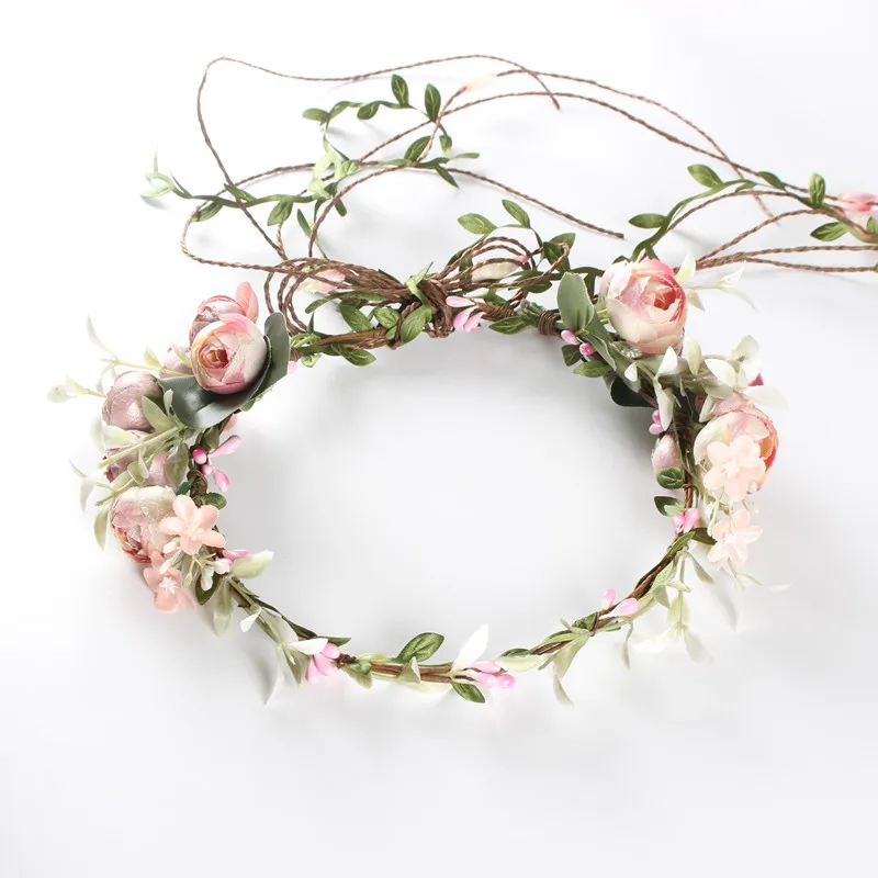 

Wedding Flower Crown Princess Head Band Women Weddings Floral Head Wreath Bridesmaid Bridal Headpiece Female Flowers Headband