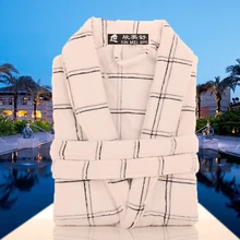 Халат, мужской халат, полотенце, флис, хлопок, белые халаты, Осень-зима, пижама, плотная, с длинным рукавом, милая одежда для сна