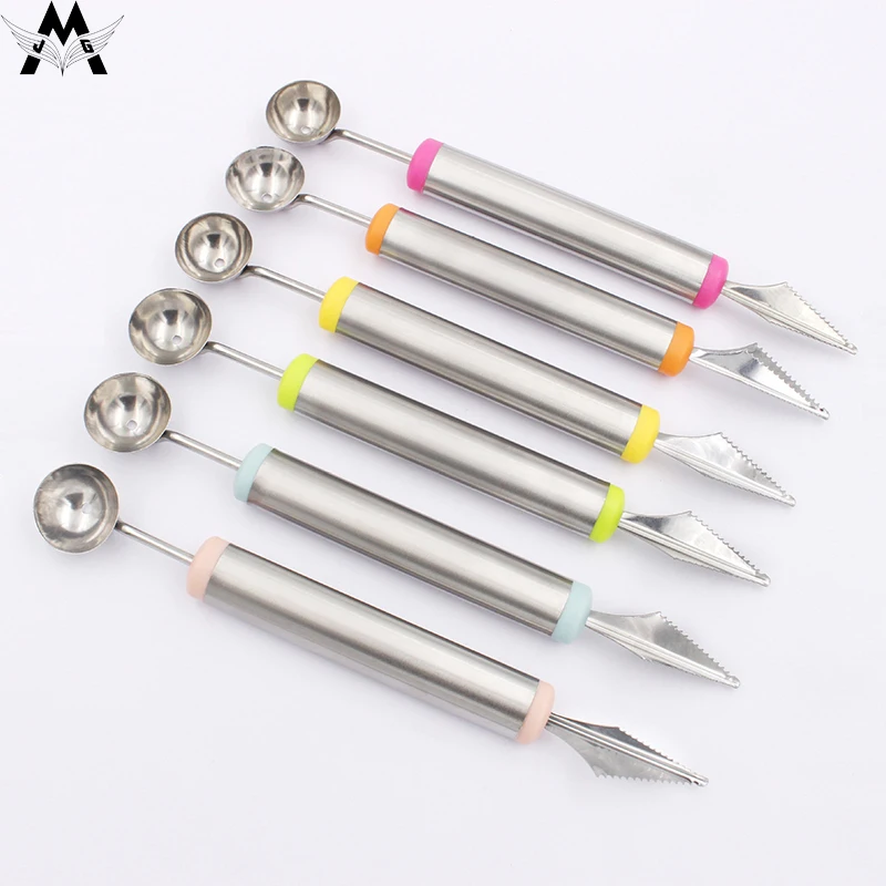 

High Quality Creative Ice Cream Dig Ball Scoop Spoon DIY Assorted Cold Dishes Tool Watermelon Melon Fruit Carving Knife Cutter