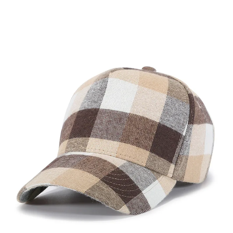 WUKE gorra a cuadros Casual gorra de béisbol hombres mujeres huesos rojos Hip Hop Casquette Homme Gorras Para Hombre Beisbol ajustable