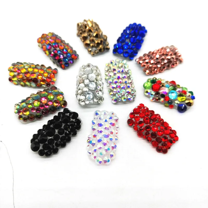 

1440Pcs Mixed Sizes Nail Rhinestone Crystals Strass Stones Glass Rhinestones For Nails Art 3D Decoration Accessories 14 Styles