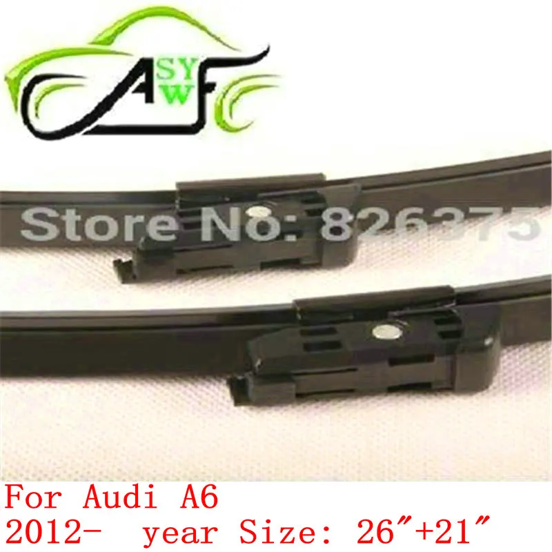 

Free shipping car wiper blade For Audi A6 (from 2012 onwards) 26"+21" fit push button type wiper arm 2pcs/pair