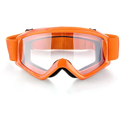 CARCHET мотокросса очки мотоцикл эндуро внедорожные гемлет ветрозащитные очки прозрачные линзы черный синий оранжевый - Цвет: orange