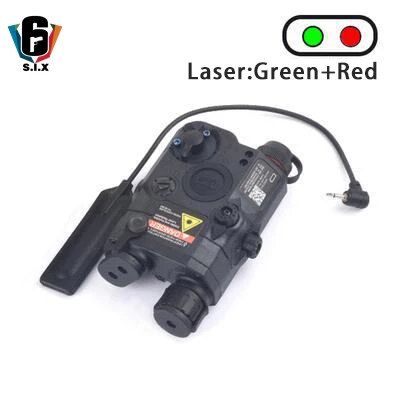 Тактический наконечник PEQ15 страйкбол LA-5C UHP фонарик зеленый и красный лазерный Точка Нет ИК лазерный PEQ 15 - Цвет: Черный
