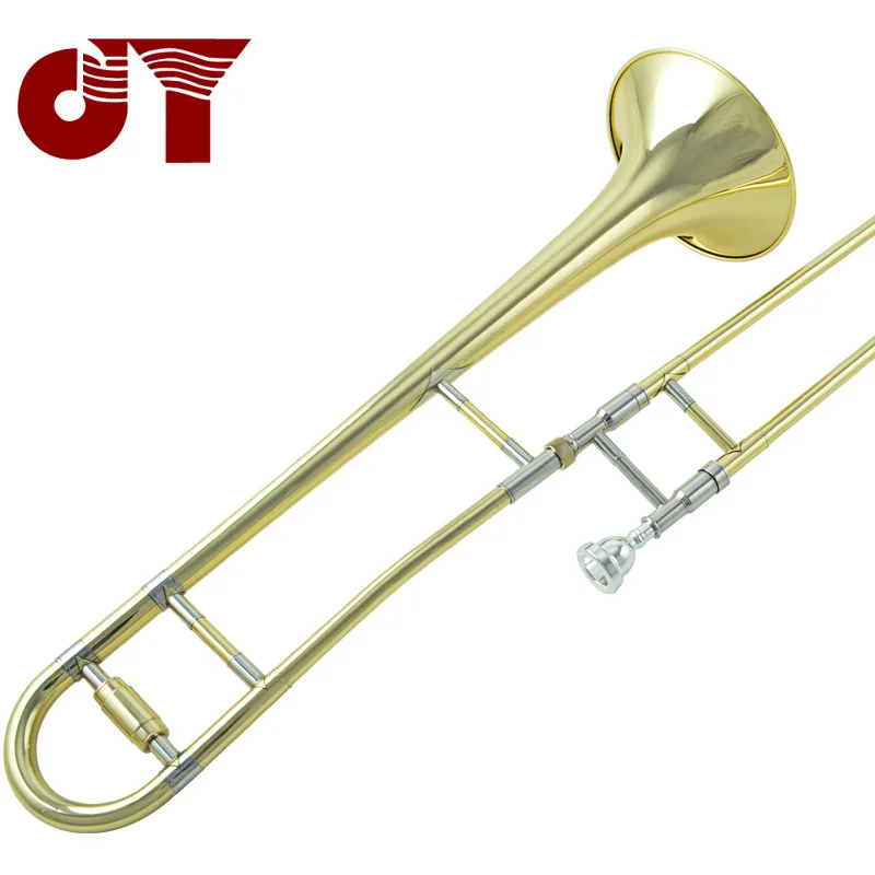 Professional JAZZOR JYTB-E100 Alto trombone B Flat Gold lacquer brass trombone Wind instrument with trombone mouthpiece and case