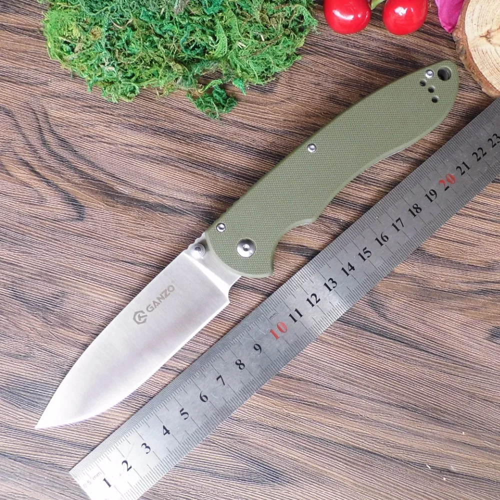 Comprar Ganzo de G740 58 60HRC 440C hoja G10 manejar 3 colores cuchillo plegable táctico cuchillo camping al aire libre EDC herramienta caza cuchillo de bolsillo