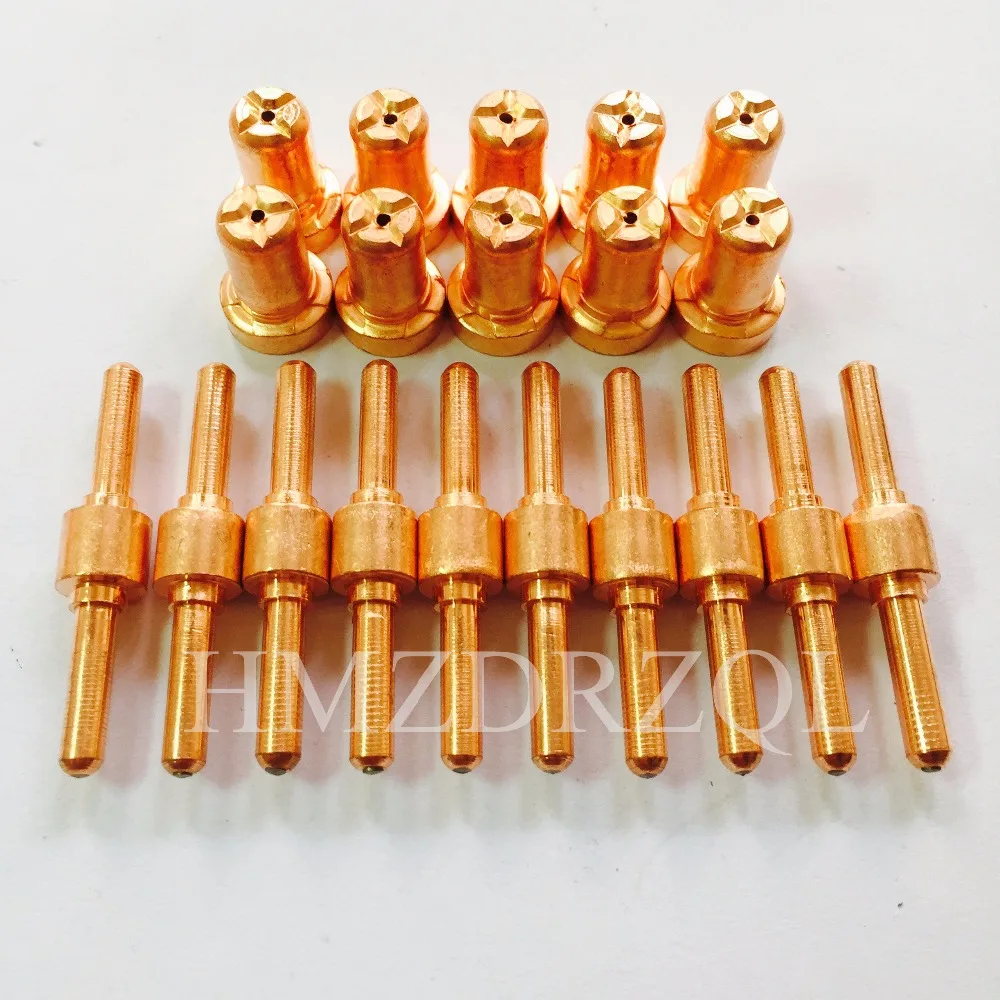 PT31 Lengthened 20PCS Tigs&Nozzles LG40 Knife Plasma Cutter Cutting Torch Consumables Extended Kit Accessories 20PK