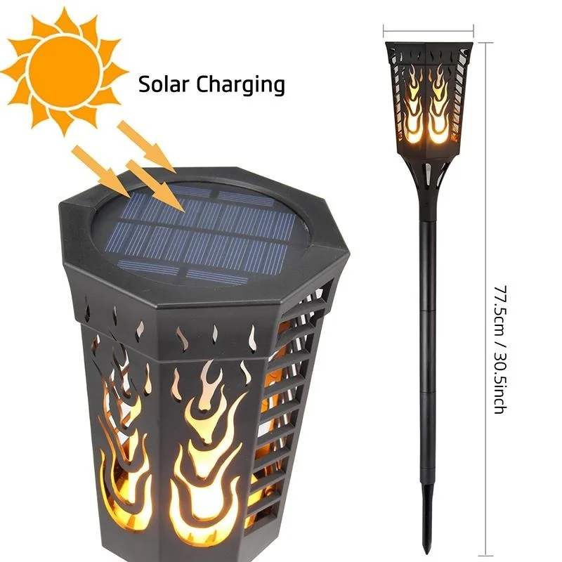 Solar LED Flame Lamps Waterproof Romantic Flicker Effect Torch Lights Indoor LED Dancing Light Bulbs Outdoor Lawn Garden Decor Solar LED Flame Lamps Waterproof Romantic Flicker Effect Torch Lights Indoor LED Dancing Light Bulbs Outdoor Lawn Garden Decor