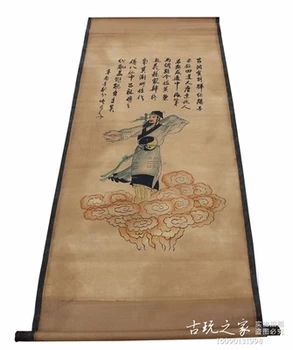 

Antique calligraphy and painting Lu Dong Bin drawing living room landscape painting