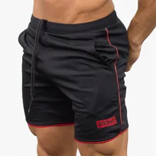 Летние новые дышащие Брендовые мужские спортивные шорты для фитнеса, летние шорты для бодибилдинга, Пляжные штаны, шорты с эластичным поясом
