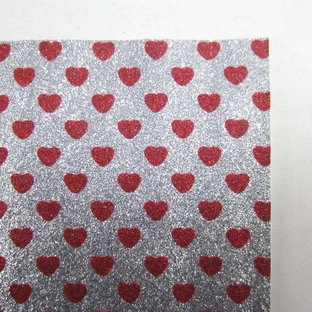 A4 лист " X 11,8" Любовь сердца Блеск Ткань искусственная из искусственной кожи ткань для кланяется сумки Подарочная коробка Пак 1 шт. F0112