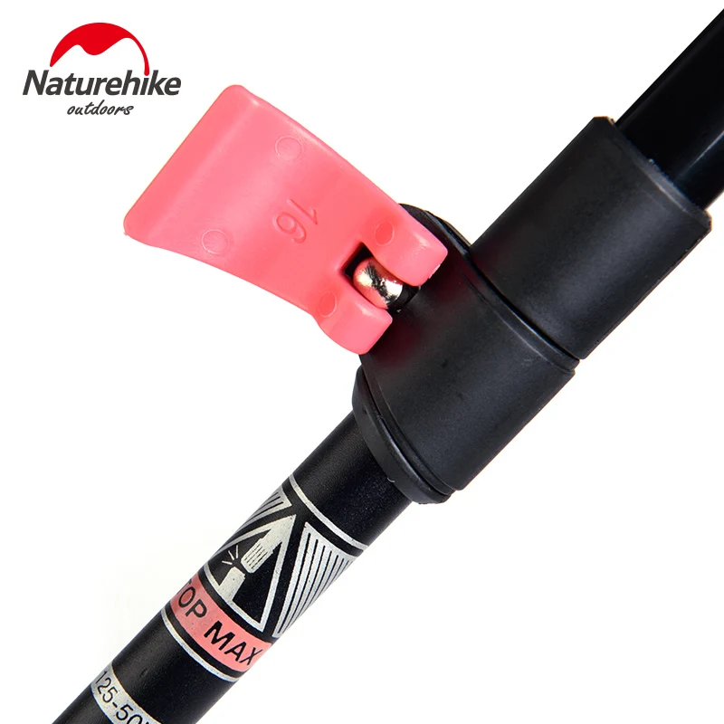 NatureHike 1 piezas Ultra-luz de bloqueo externos EVA mango 3-sección ajustable bastones de senderismo Alpenstock para al aire libre