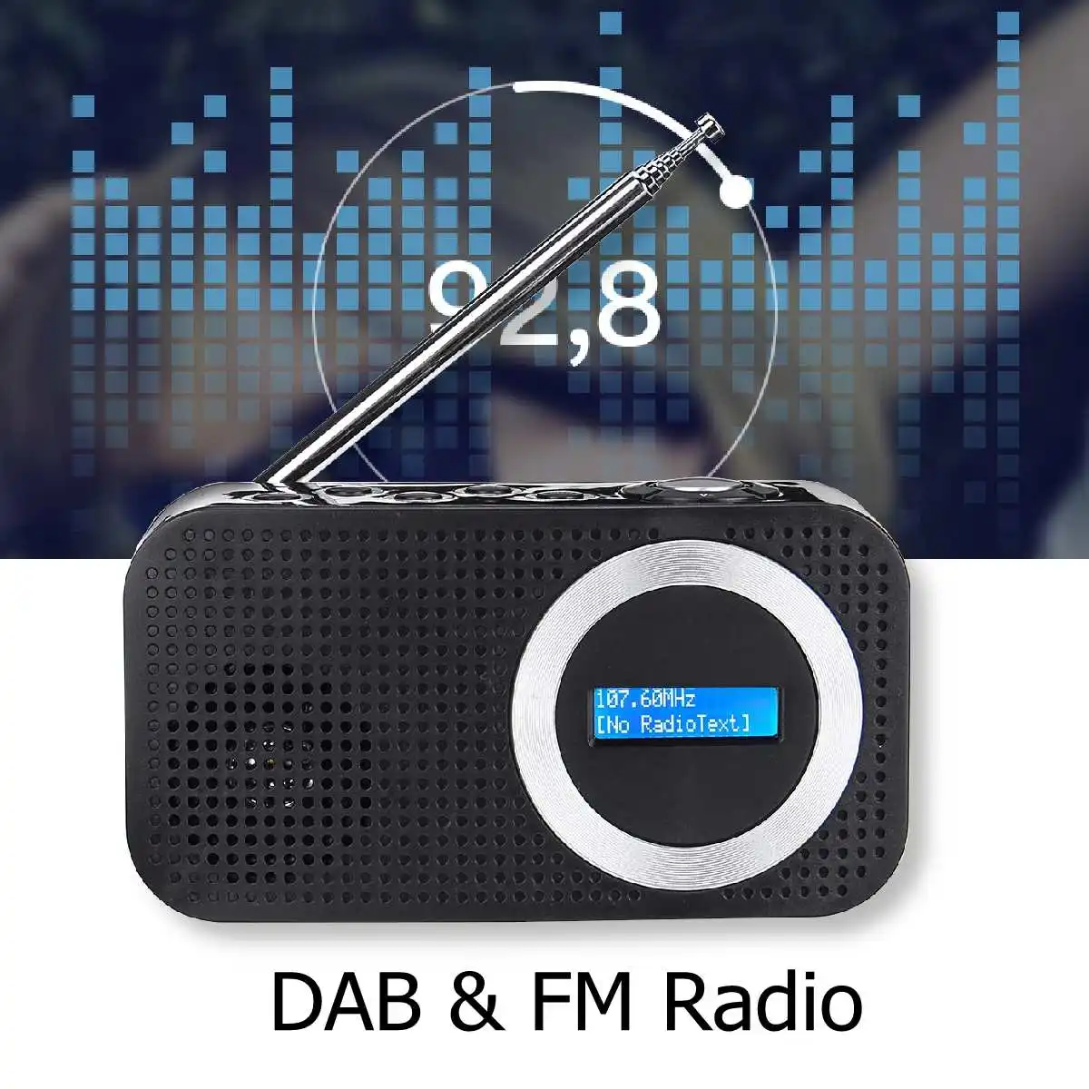 LEORY DAB цифровой fm-радио bluetooth динамик 3,5 мм AUX Jack жк-дисплей динамик в черном или белом цвете