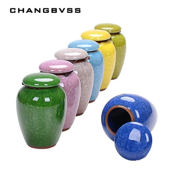 

Colorful Ceramic Tea Storage Box Food Jar,8x12cm Tea Box With Cover,1pcs Fod Storage Box Spice Jar,temperos canister galheteiro