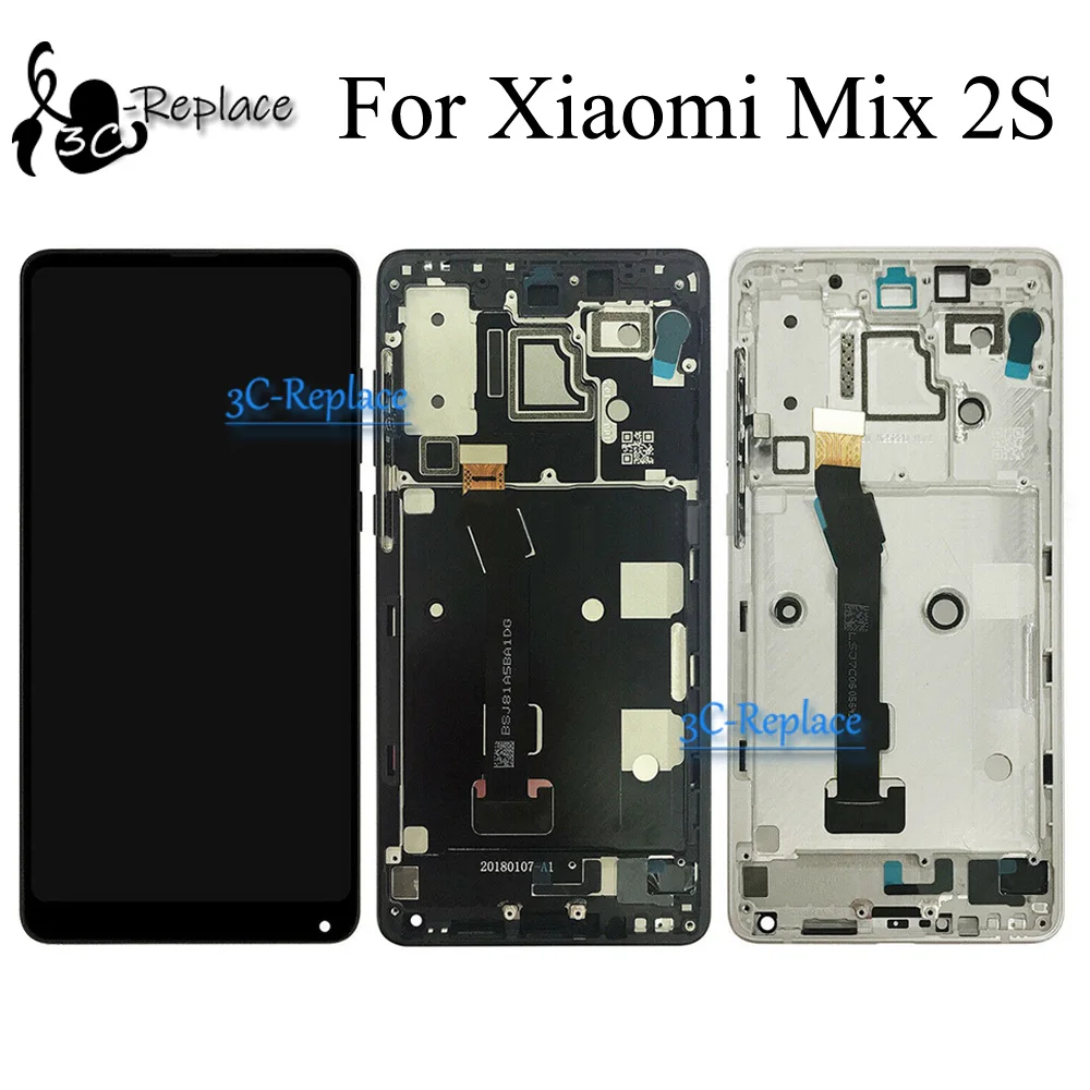 Протестированный белый/черный 6,0 дюйма для Xiao mi x 2S mi x2S mi x 2S Полный ЖК-дисплей кодирующий преобразователь сенсорного экрана в сборе с рамкой