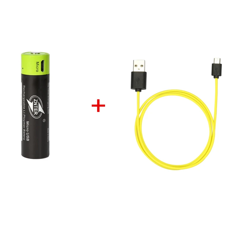 2 шт ZNTER 1500MAH Lipo литий-полимерная батарея 3,7 V 18650 перезаряжаемые батареи для фонарика powerbank RC передатчик запчасти - Цвет: 1pcs with USB Cable