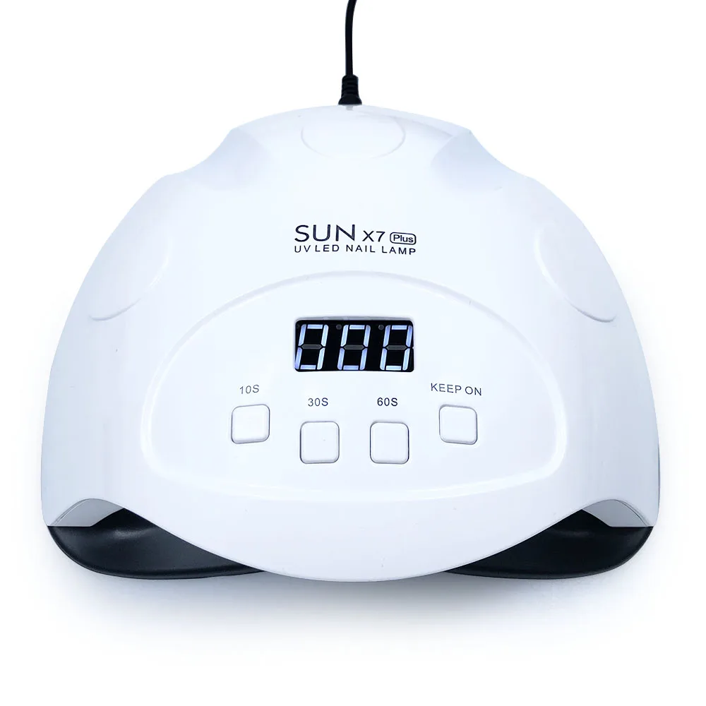 SUNX7 Plus 90 Вт двойной светильник Светодиодная УФ-лампа для ногтей Сушилка для ногтей Гель-лак отверждаемый светильник 10s 30s 60s 99s Авто Сенсорная лампа для ногтей - Цвет: Белый