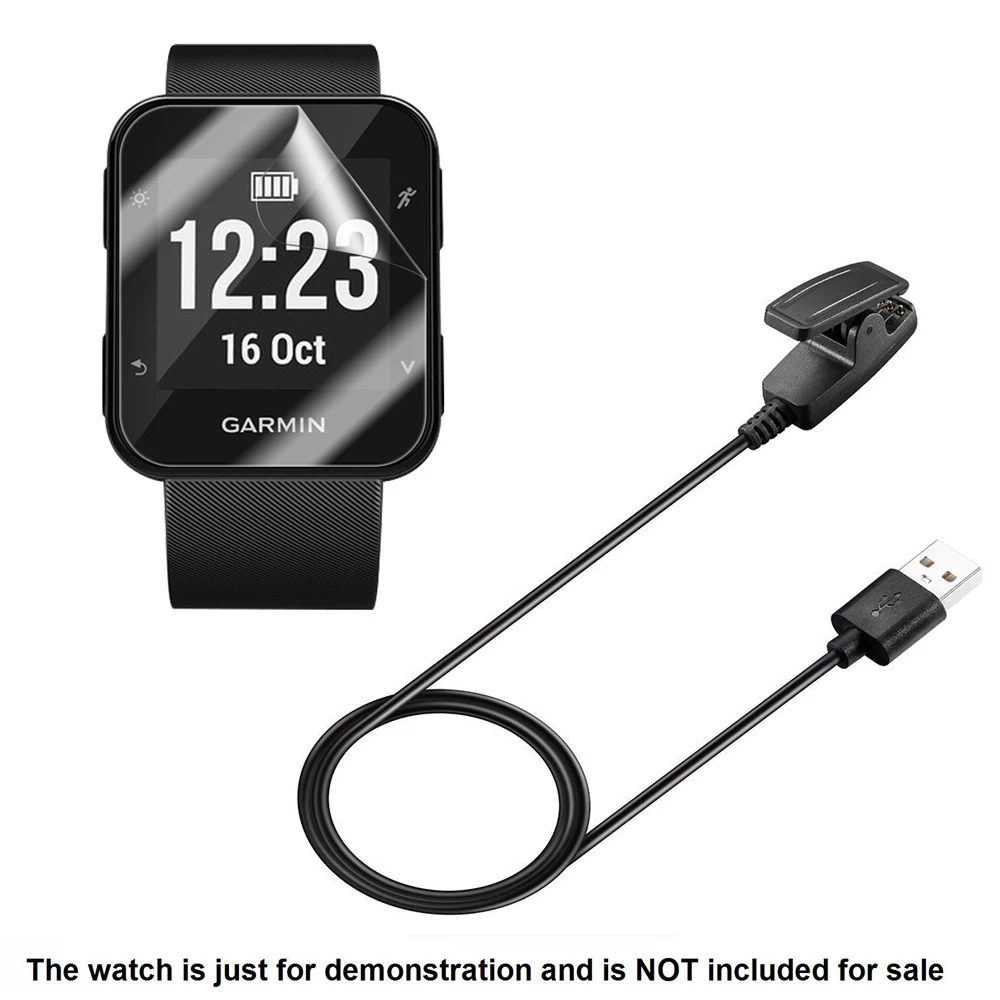 USB кабель для зарядки зарядное устройство + Защитная пленка экрана Garmin Forerunner 35