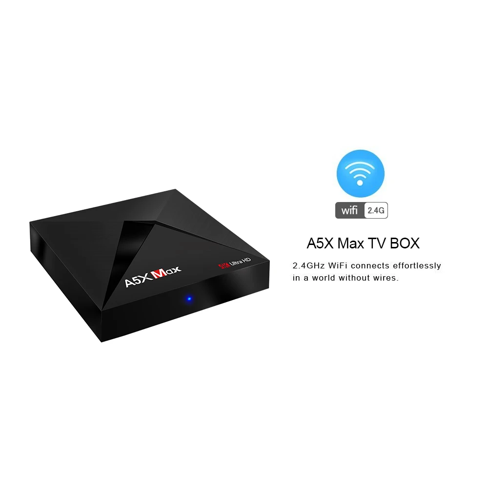 Magicsee A5X MAX Android 9,0 ТВ приставка RK3318 4 Гб ОЗУ+ 32 Гб ПЗУ 2,4G wifi BT4.0 поддержка 4K медиаплеер