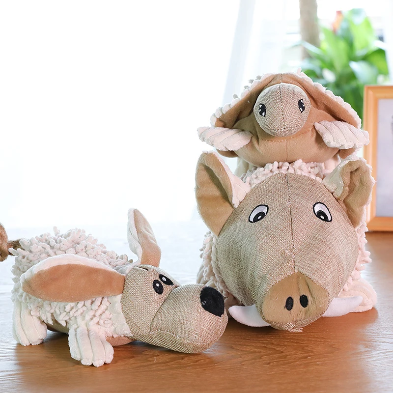 

JORMEL Dog Toys Cute Animal Designs Pet Puppy Chew Squeaker Squeak Plush Sound Toy For Dogs Cats Pet Chew Products