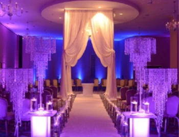

crystal mental flower stand pillar table centerpiececs for wedding party decoration