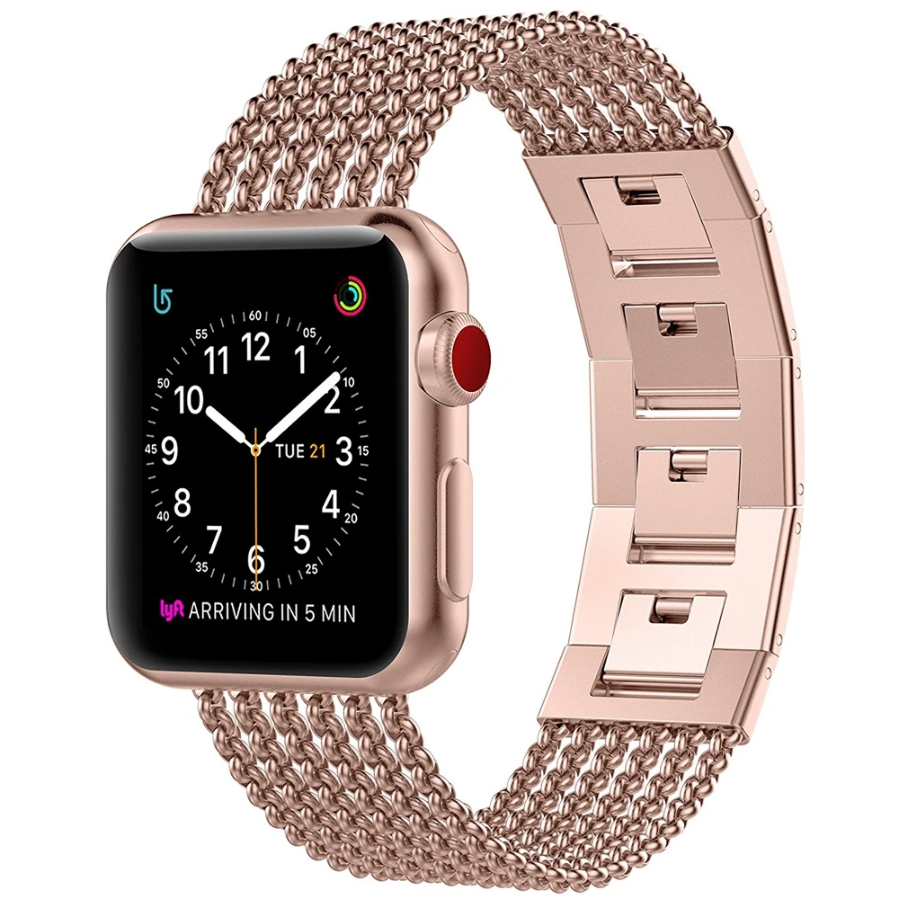 Wearlizer для Apple Watch Band 38 мм iWatch Mesh Loop Milanese ремешок из нержавеющей стали замена Широкие ремешки для Apple Watch