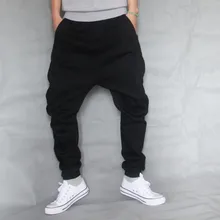 Мешковатые джинсовые брюки в стиле хип-хоп с рисунком белки, мужские джинсы для скейтборда с заниженным шаговым швом, мужские свободные шаровары для бега, черные Стрейчевые брюки A60508