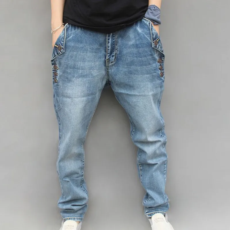 Флисовая Подкладка джинсы для женщин для мужчин свободный крой зима плюс размеры 7XL стрейч джинсовые мотобрюки толстые теплые шаровары