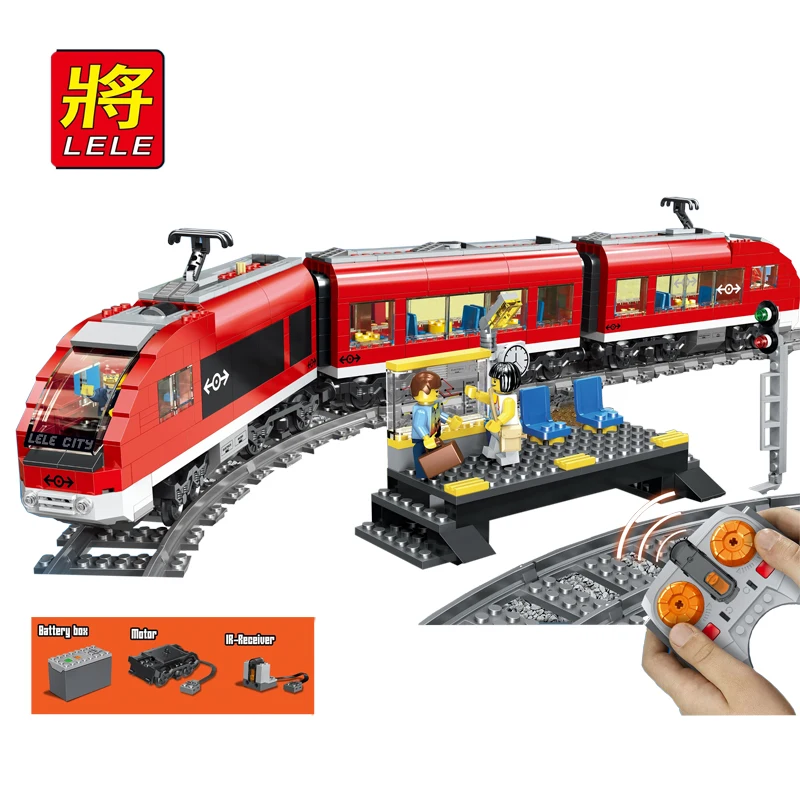 

2019 New 763Pcs City Set RC Motor Control Passenger Train Model Building Kits Blocks Bricks Boy Toy Gift Compatible Legoing 7938