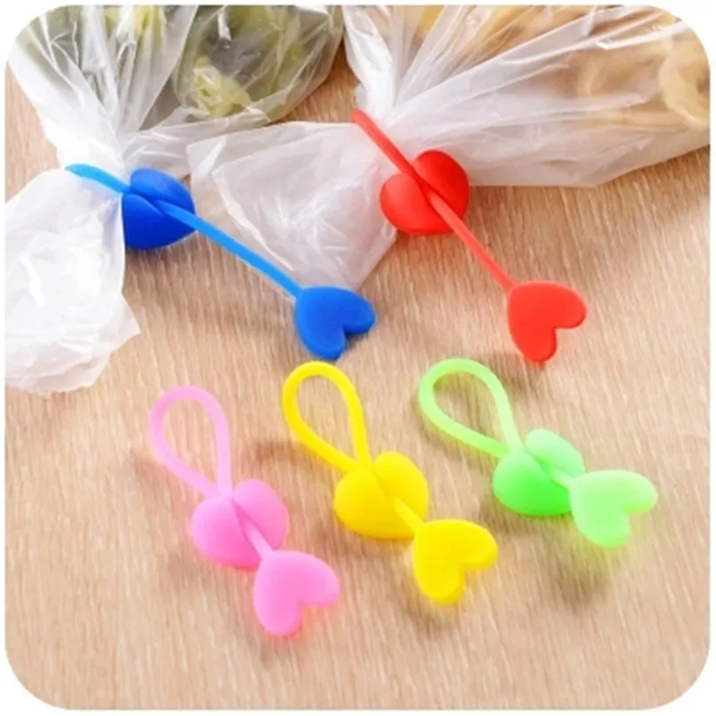 10 x Silicone Food Bag Sealing Ties Eco Clips Beam Port Cable Tie Zip Tie Twist