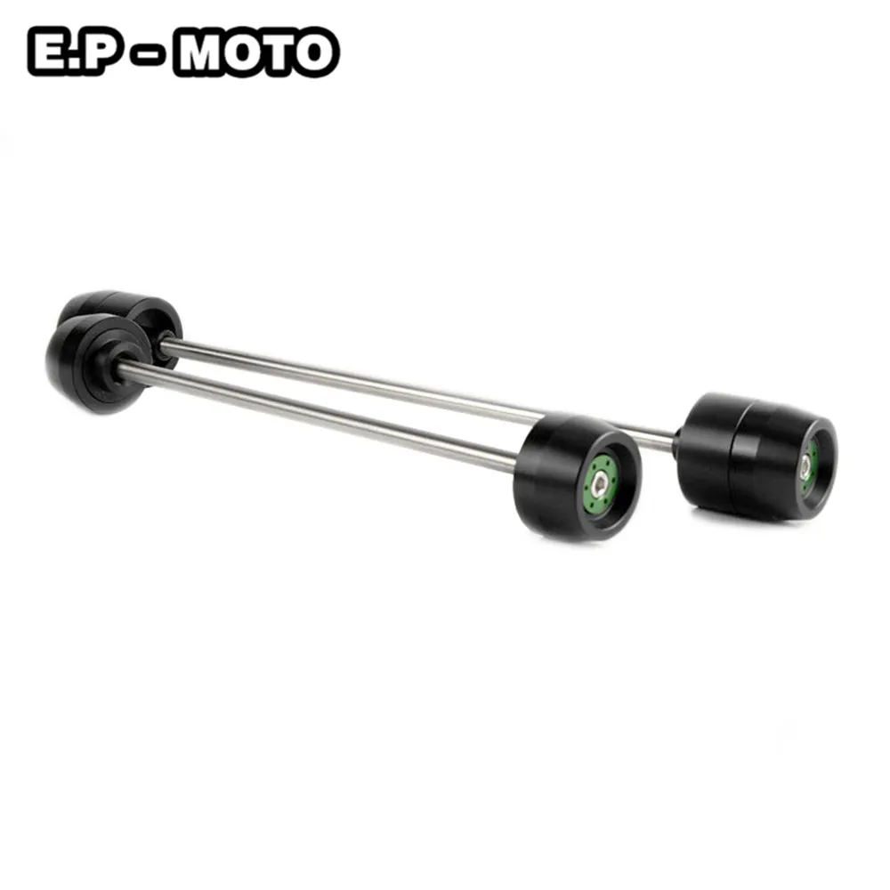 

Motorcycle Front & Rear CNC Wheel Axle Fork Slider Crash Protector For Kawasaki ZX-6R ZX6R 2009-2015