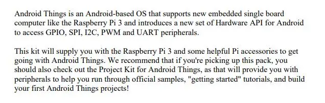 1 шт. набор Raspberry Pi 3 IoT Raspberry Pi HAT(40 pin) стартовый набор ANDROID THINGS PI 3 BOARD PACK