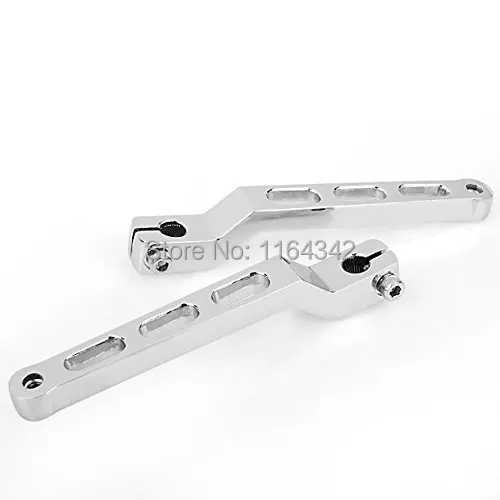 

2x Chrome Billet Aluminum Gear Shift Pedal Lever Arms Heel Toe Shifter For Harley Softail Electra Tour Glide FLST FLT FLHT