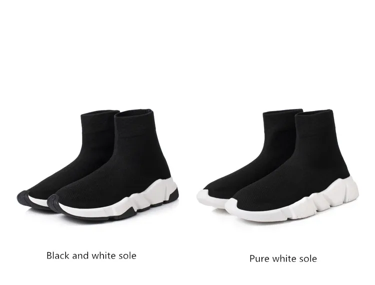 

Inner high stretch socks shoes for women spring 2019 new style plush and thicker high-rise sports and leisure couples fashion sh