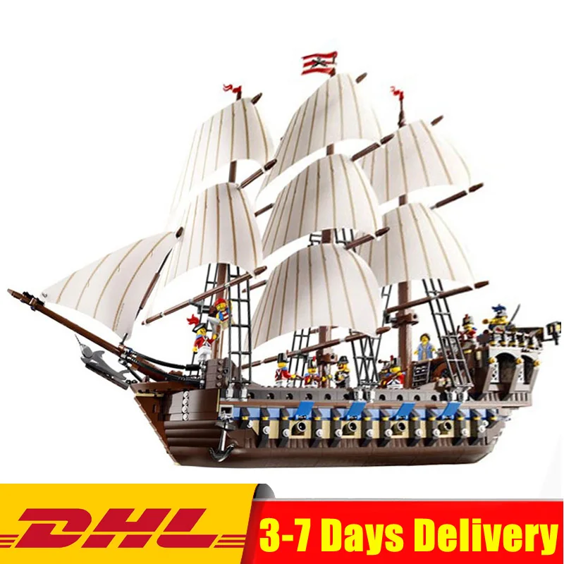 

IN STOCK Compatible with LegoINGLYS 10210 Pirates of the Caribbean Imperial Warships Model Building Kits Block Briks Toys Gift