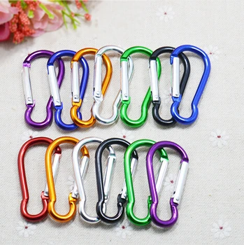 

1000 Pcs/Lot 4# Gourd Aluminum Carabiner Hook Clip Snap Key Ring Camping Sport Hiking Keychain EDC Travel Tool Kits