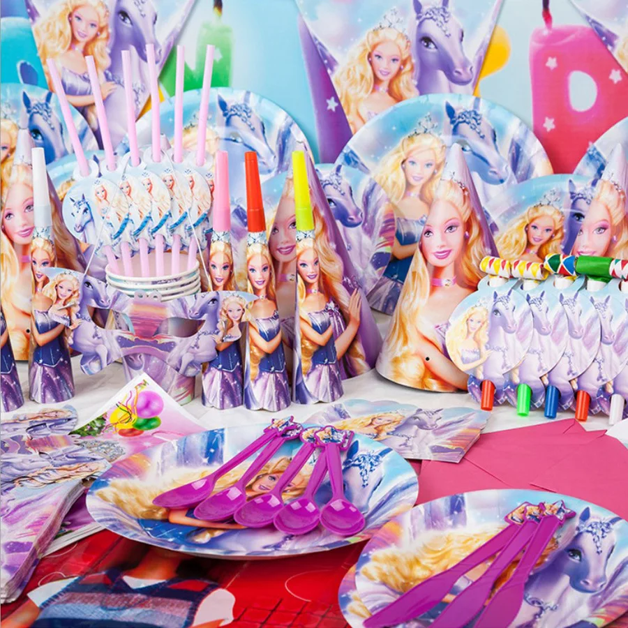 

Princess Cinderela Theme Party 78 pcs kids birthday party decoration event party decoration items for Children party supplies