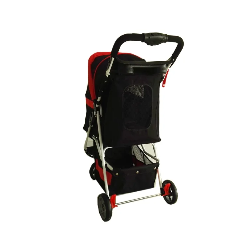 Настоящая Высококачественная прогулочная коляска для маленьких и средних собак, нагрузка 15 кг, дешевая прогулочная коляска для собак/собачки/щенков, черные/красные коляски
