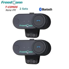 New FDC 2PCS 100M Motorcycle Helmet Intercom Headset Wireless Bluetooth Waterproof Moto BT Interphone Handsfree Stereo Headphone
