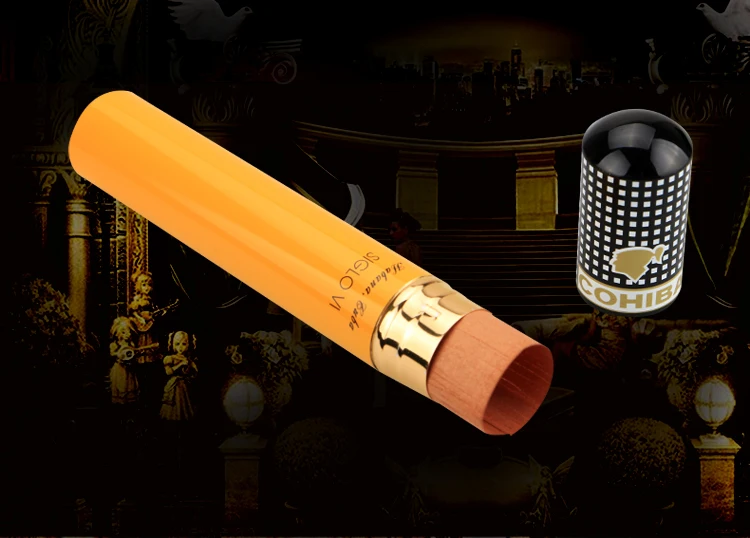 COHIBA довольно гаджет портативный Siglo VI алюминий путешествия дерево кедра с подкладкой упаковка сигары трубки Чехол держатель на заказ Мини-хьюмидор