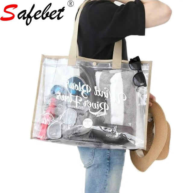 Safebet Fashion Transpa Pvc Travel Beach Bag Women Ping Safebet Fashion Transpa Pvc Travel Beach Bag Women Ping Storage Clear Shoulder Handbag Organizer Summer