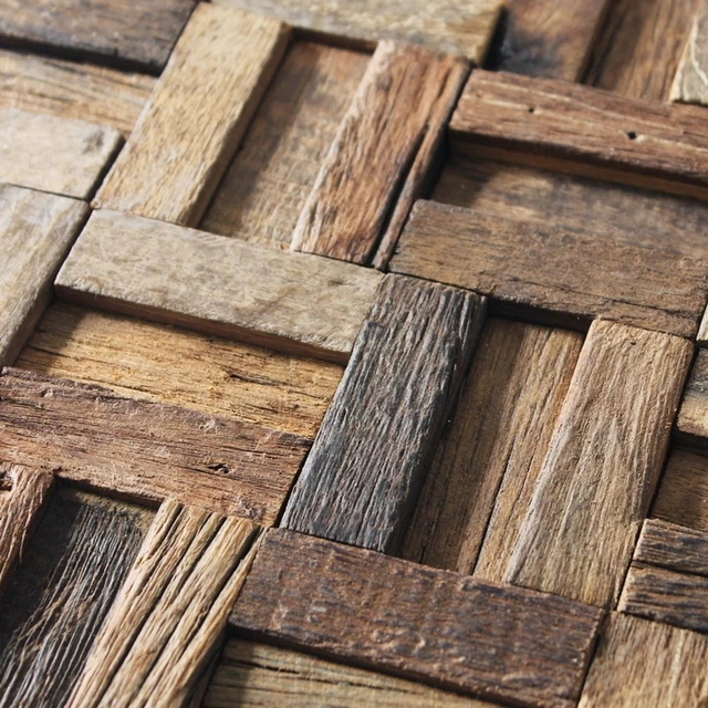 Mosaico di legno antica nave, piastrelle per pavimenti, rivestimenti ... Legno per pavimenti