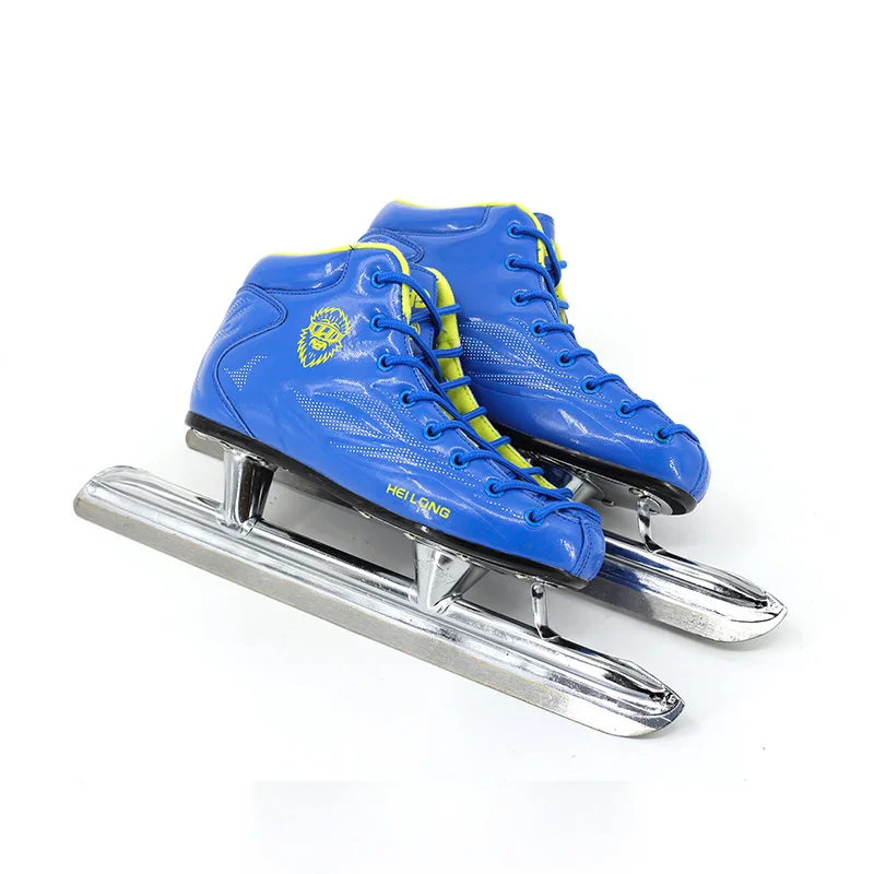 Japy Skate Blue-ray speed ледяное лезвие обувь для катания на коньках металлическая длинная труба нож для гонок коньки удобные теплые патины - Цвет: Синий