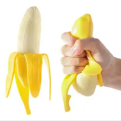 13*3,5 см мягкий искусственный резиновые банан антистресс декомпрессии Sticky устранить весело стресс для детей Новинка и кляп игрушечные