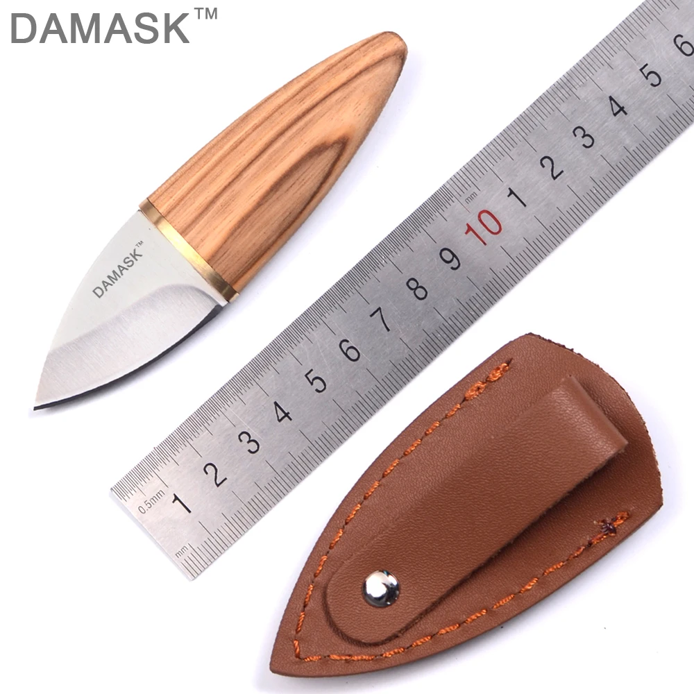 DAMASK Mini Fixed Blade Knife D2 Stainless Steel Outdoor Surival Pocket