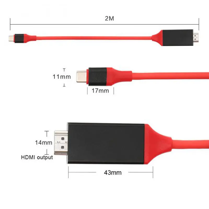 USB 3,1 Тип C к HDMI HDTV AV ТВ Поддержка 4 K конвертер адаптер для компьютера Кабельное зарядное usb-устройство для Android huawei Xiaomi Mac